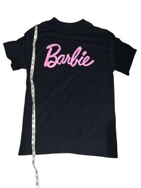 Barbie Black Tee with Pink Logo